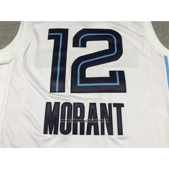 Maglia Memphis Grizzlies Ja Morant #12 Association 2022-23 Bianco